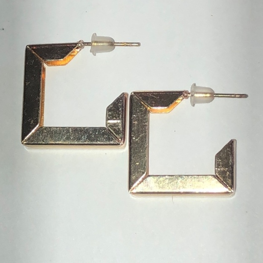Gold Tone Geometric Retro Boho Earrings